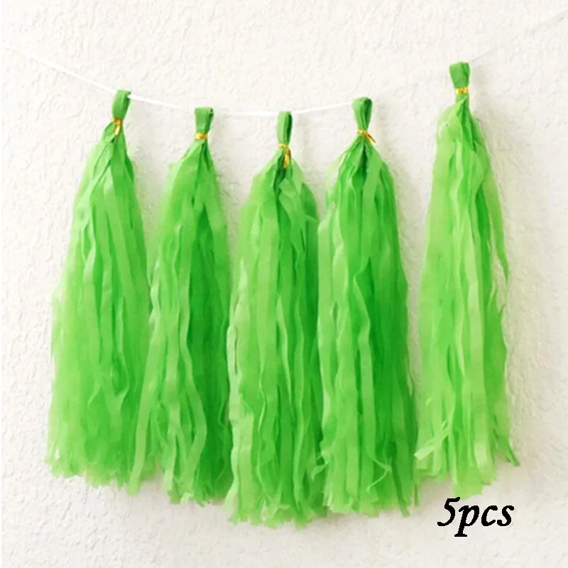 5pcs light tassel 15 шт./партия Гавайские летние праздничные Декоративные искусственные тропические Пальмовые Листья зеленый латекс конфетти воздушные шары для лета Декор ко дню рождения - Цвет: 5pcs light tassel