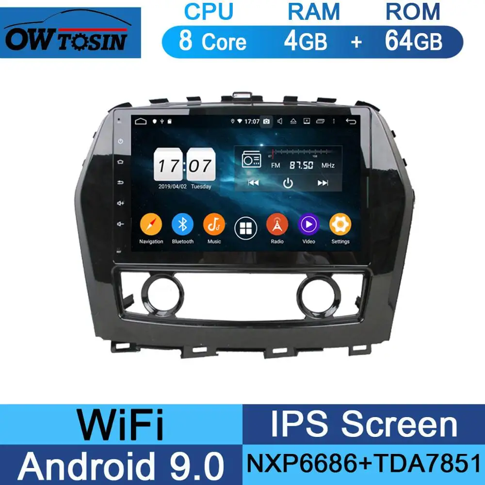 64G 10," ips Android 9,0 8 ядерный 4G+ 64G Автомобильный мультимедийный плеер для Nissan Maxima gps Радио Стерео Parrot BT - Цвет: 64G
