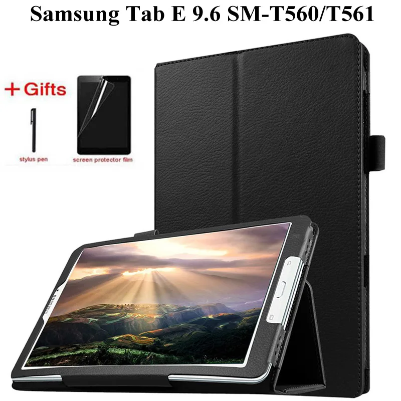 Тонкий складывающийся кожаный чехол для Samsung Galaxy Tab E 9 6 SM T560 T561/T567V подставка табе +