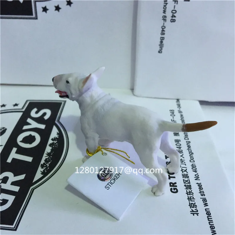 Cute Puppy Statue Simulation DOG Bull Terrier Creative Home Decor Action Figure Collectible Model Toy Valentines Gift 9CM P1156 | Игрушки и