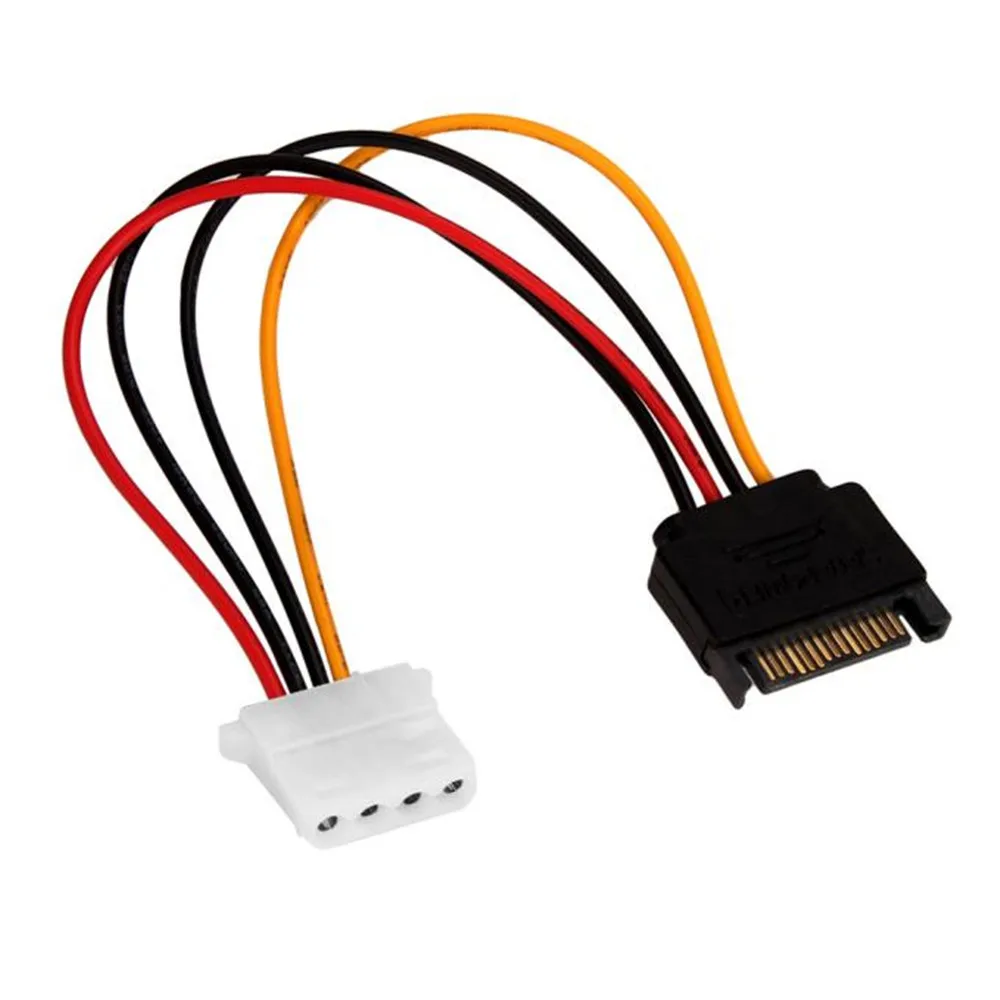 Кабель питания sata - molex. Sata power гнездо + sata/4pin power штекер + sata 15см+0. 2 м (медный) (at4366). Разъем ide (4 pin). Питание sata 4 pin.