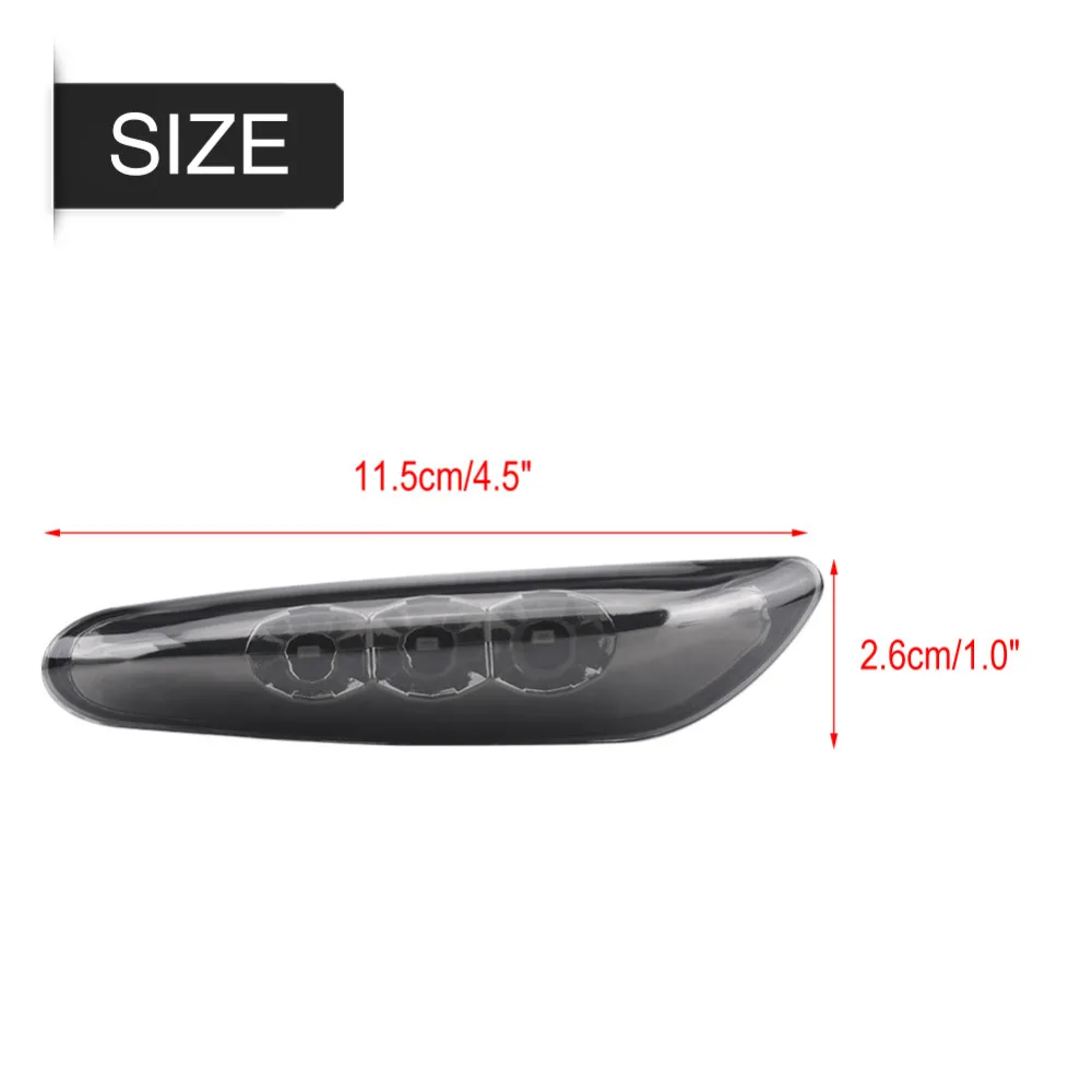 Новинка 1 пара дым Цвет боковой габаритный указатель поворота светодиодные