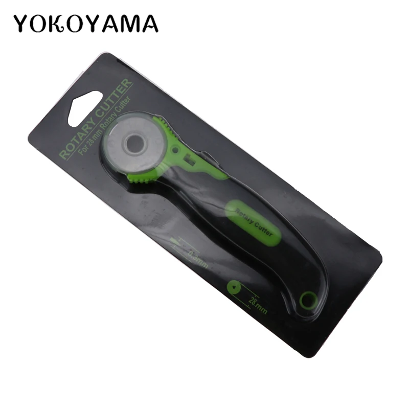 Ротационный зеленый резак YOKOYAMA 28 мм для ткани лоскутный роликовый круглый нож