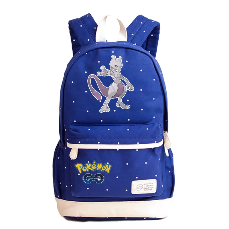 Рюкзак-Монстр Pikachu Eevee в горошек для школьников и подростков, для студентов, для путешествий, для ноутбука, для девочек и мальчиков, рюкзак