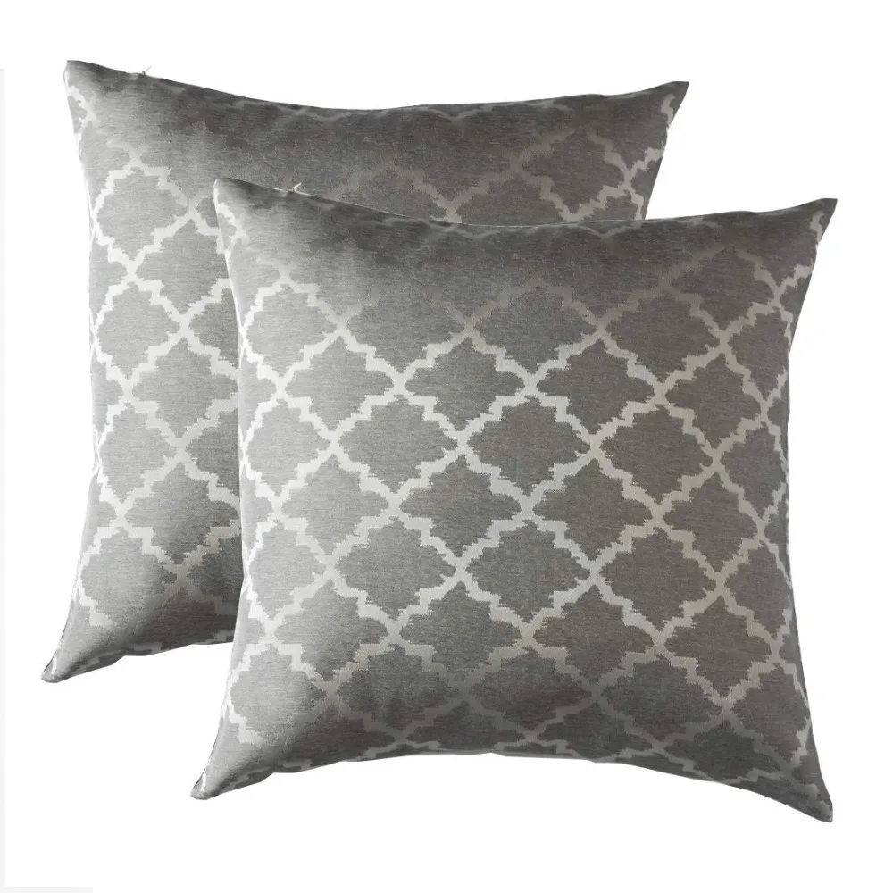 

2 Pack Jacquard Cushions Covers Home Decorative Throw Pillows Covers For Sofa Bedroom House GIGIZAZA Cushion Cases 45x45 50x50