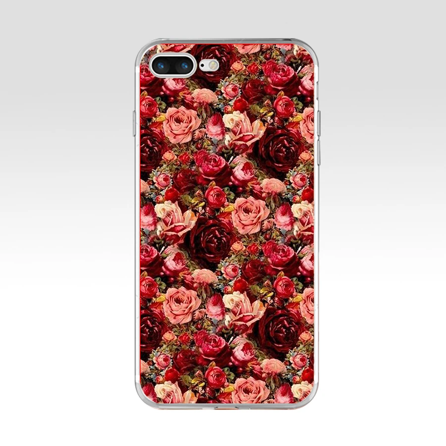 10 12G красивый сад красные розы цветы для iPhone 6 7 8 plus Чехол Мягкий ТПУ силиконовый чехол для Apple iPhone 6S 7 8 plus чехол - Цвет: 10