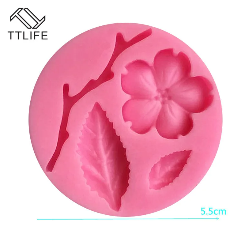 TTLIFE из цветков персикового дерева Форма помадные формы силиконовая форма для
