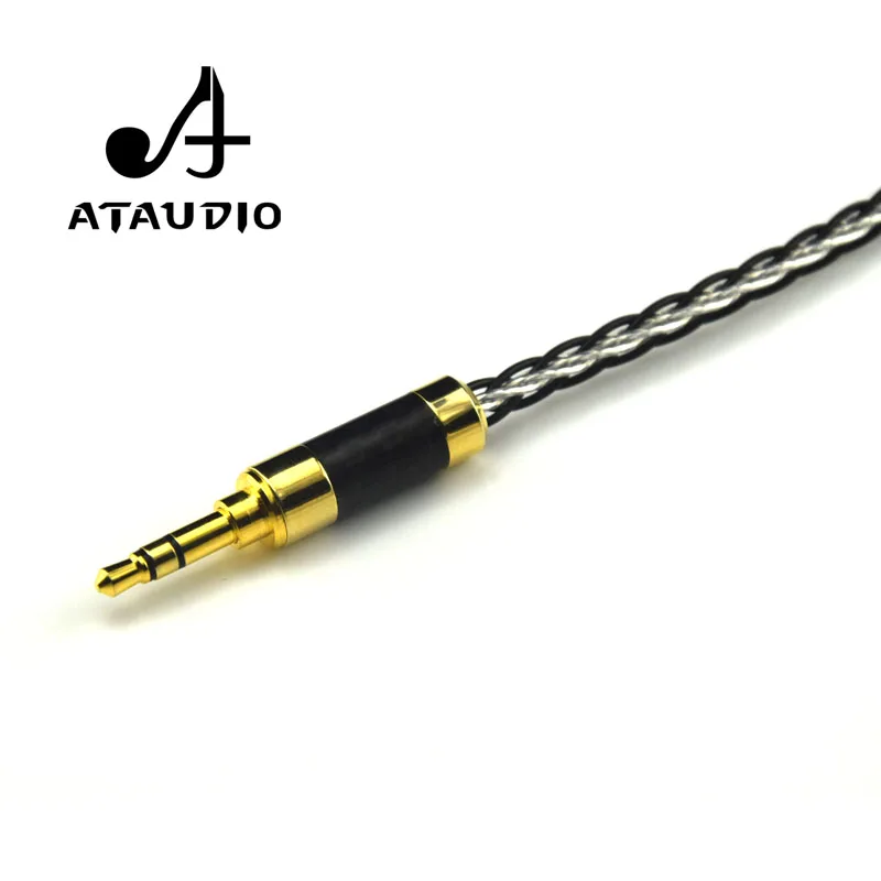 Посеребренный стерео кабель ATAUDIO 3 5 мм на 2 RCA Hi end TRS два кабеля|rca cable|3.5mm stereo2 rca cable |