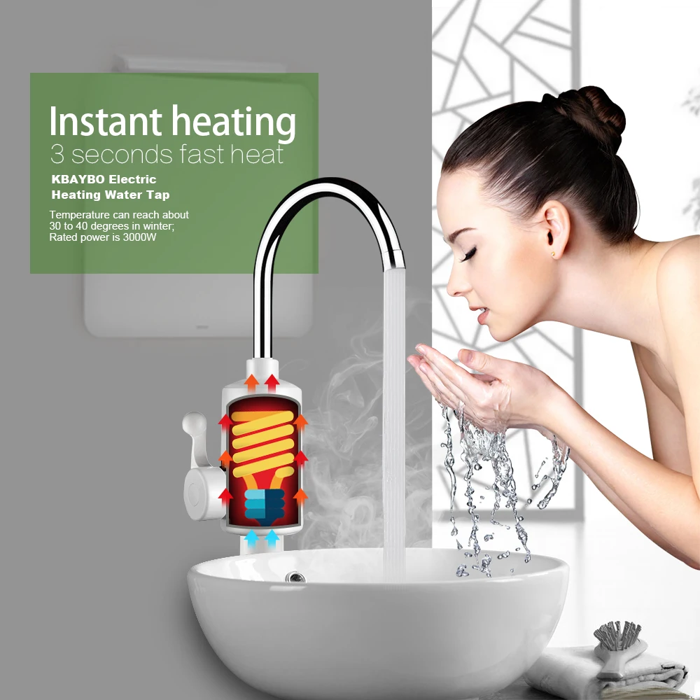 

3000w water heater Bathroom faucet Kitchen Faucet water heater tap One second that is out of hot water