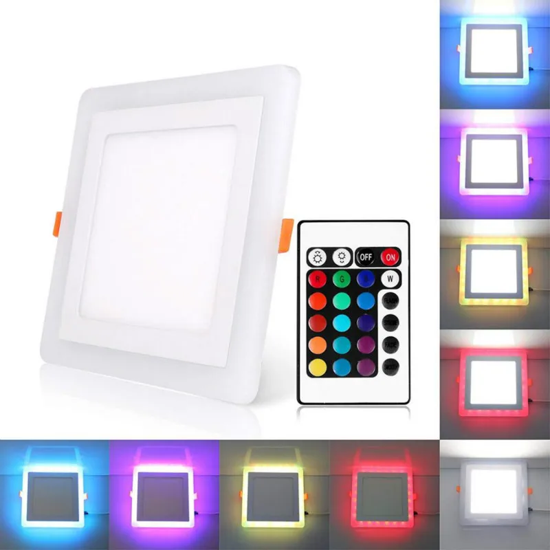 Светодиодная панельная лампа RGb квадратная встраиваемая для потолка с
