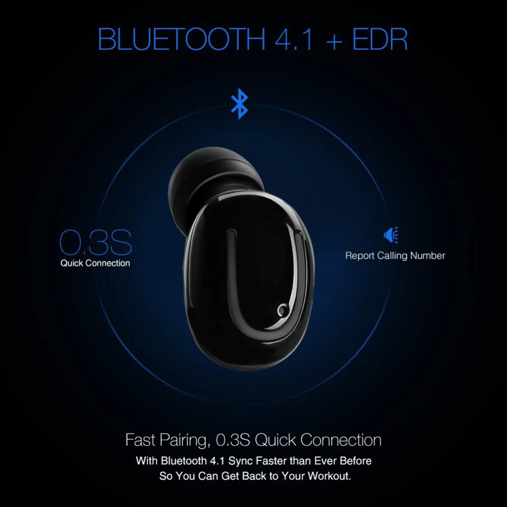 ZINSOKO Q13 Mini Earphone Bluetooth 4.1 Smallest Wireless Invisible Car With Mic For Android IOS | Электроника