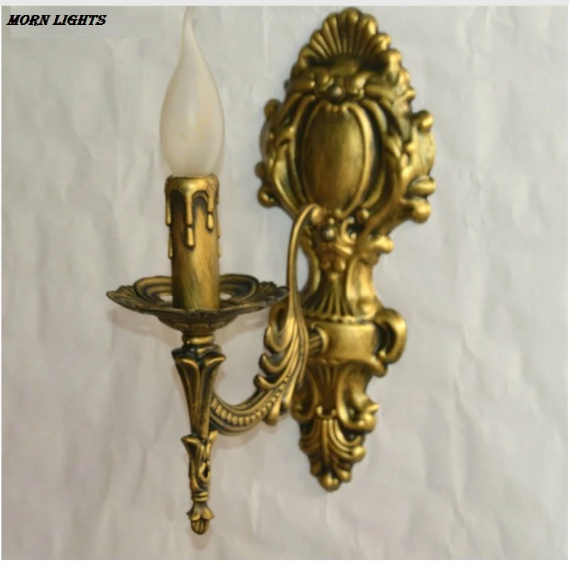 Бесплатная доставка античный бронзовый настенный светильник модный для спальни