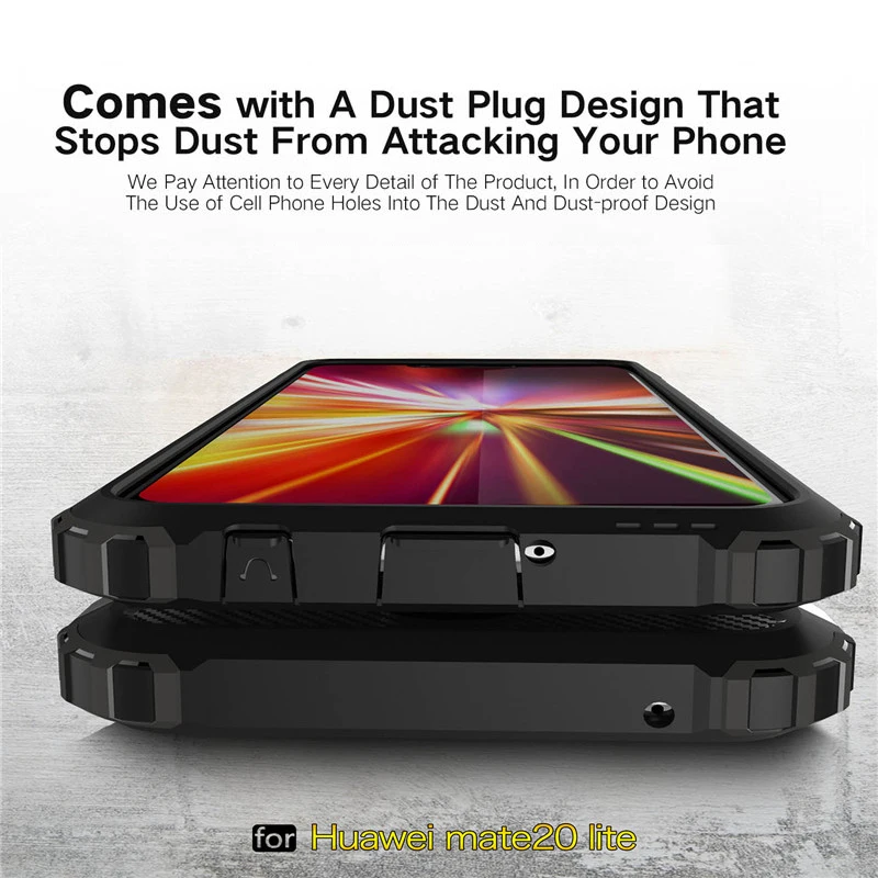 Beworlder For Huawei Mate 20 Lite Case Dual Layer TPU PC Shockproof Heat Dispatchion Armor Back Cover Mate20Lite |