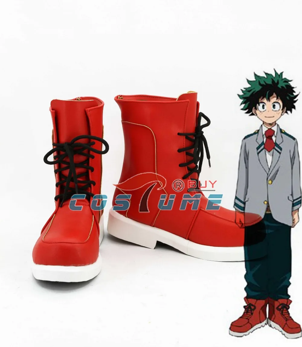2016 г. Обувь для костюмированной вечеринки Мой герой Boku no Hero academic Izuku Midoriya Ботинки |