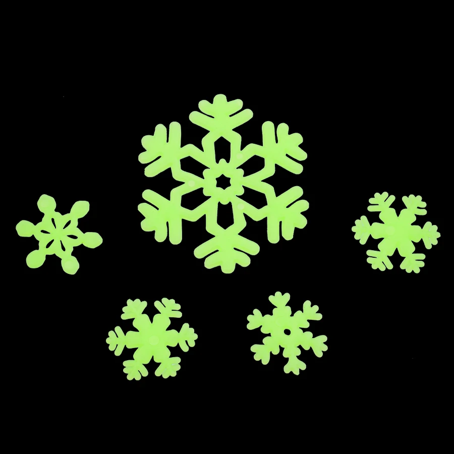 Рождественские настенные декоративные наклейки DIY светящиеся Снег