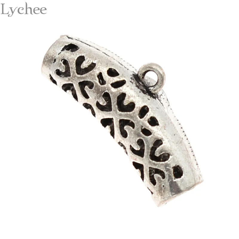 Lychee 5 шт. трендовые сплав полые эмалированные волосы оплетка дреды бусины клипсы