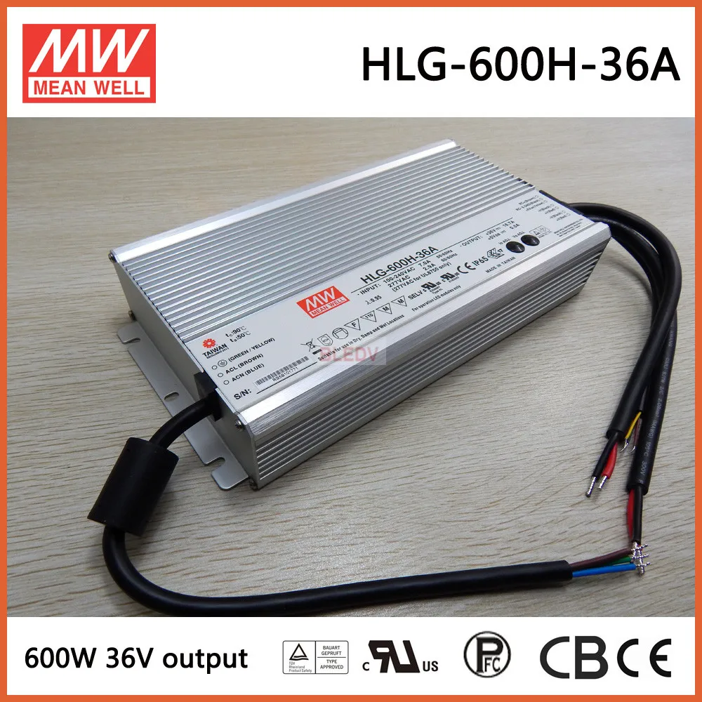 

MEAN WELL original HLG-600H-36 36V 16.7A meanwell HLG-600H 36V 601.2W Single Output Switching Power Supply