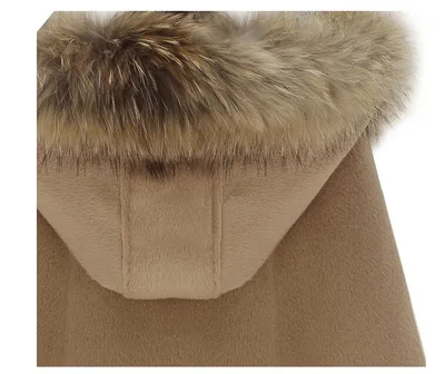 2019 Big Soft Fur Collar Poncho /Big Size Wool Coat Women/ Winter Cape Manteaux Femme Hiver | Женская одежда