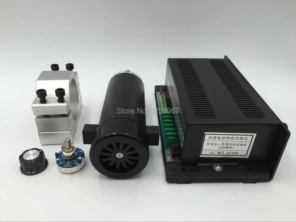 

450w ER11 DC Spindle Motor+Power Supply+Mount Bracket 48v 52mm 0.45kw ER11 Spindle Kit