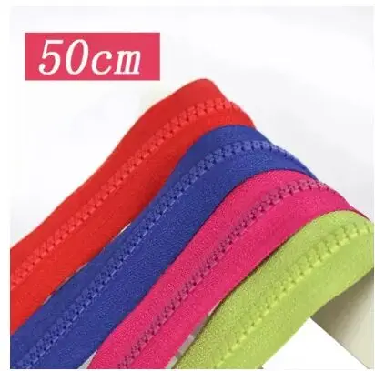 5 шт./лот 50 см # резиновая нейлоновая застежка-молния со слайдером 18 шт. цветов