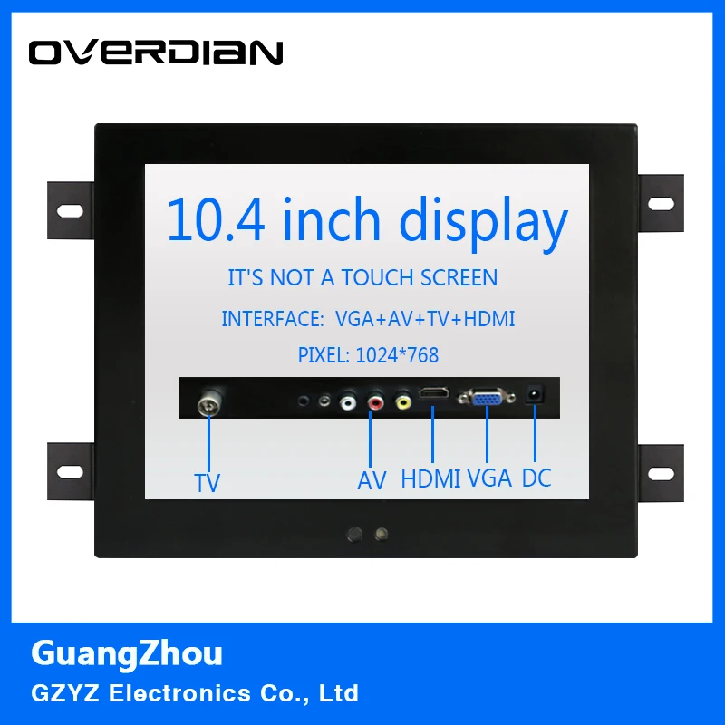 10 4 &quot/10&quot VGA/HDMI/TV/AV интерфейс не сенсорный промышленный ЖК монитор/дисплей 1024*768