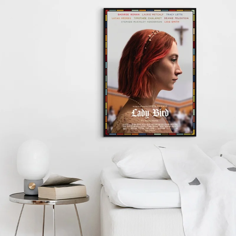 Lady Bird Movie Poster Print Canvas Fabric Home Decor | Дом и сад