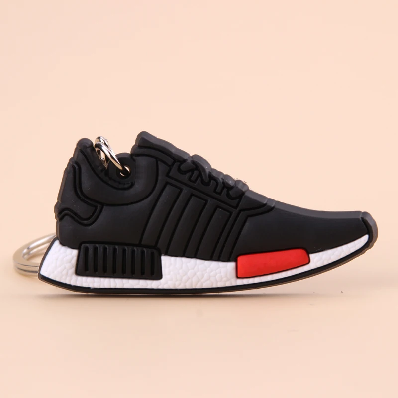 Photo Color3 Силиконовый мини брелок для ключей от обуви NMD, подарок для женщин и мужчин и детей, баскетбольные кроссовки Porte Clef - Цвет: Photo Color3