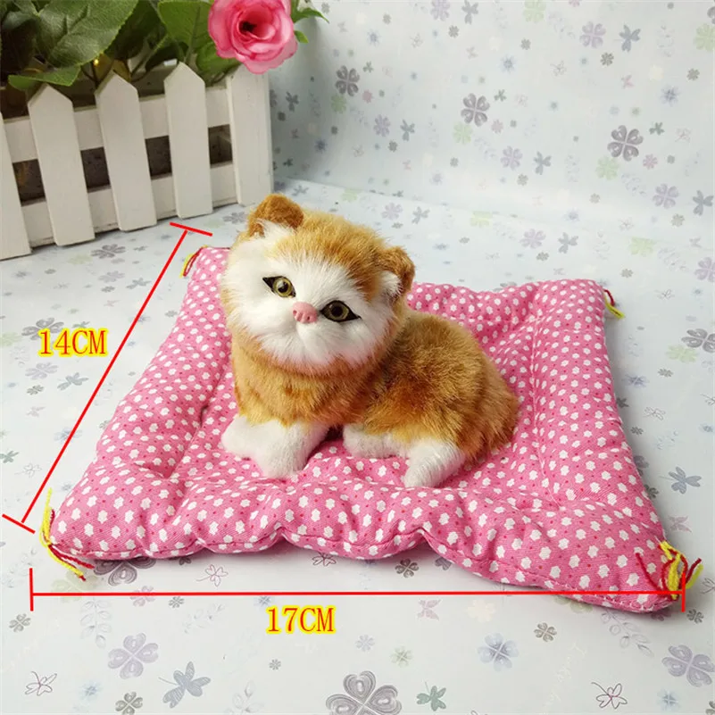 Мягкие игрушки Игрушка для сна Кот со звуками милые игрушки-животные Кот лучший подарок для детей как рождественский подарок Искусственные кошки