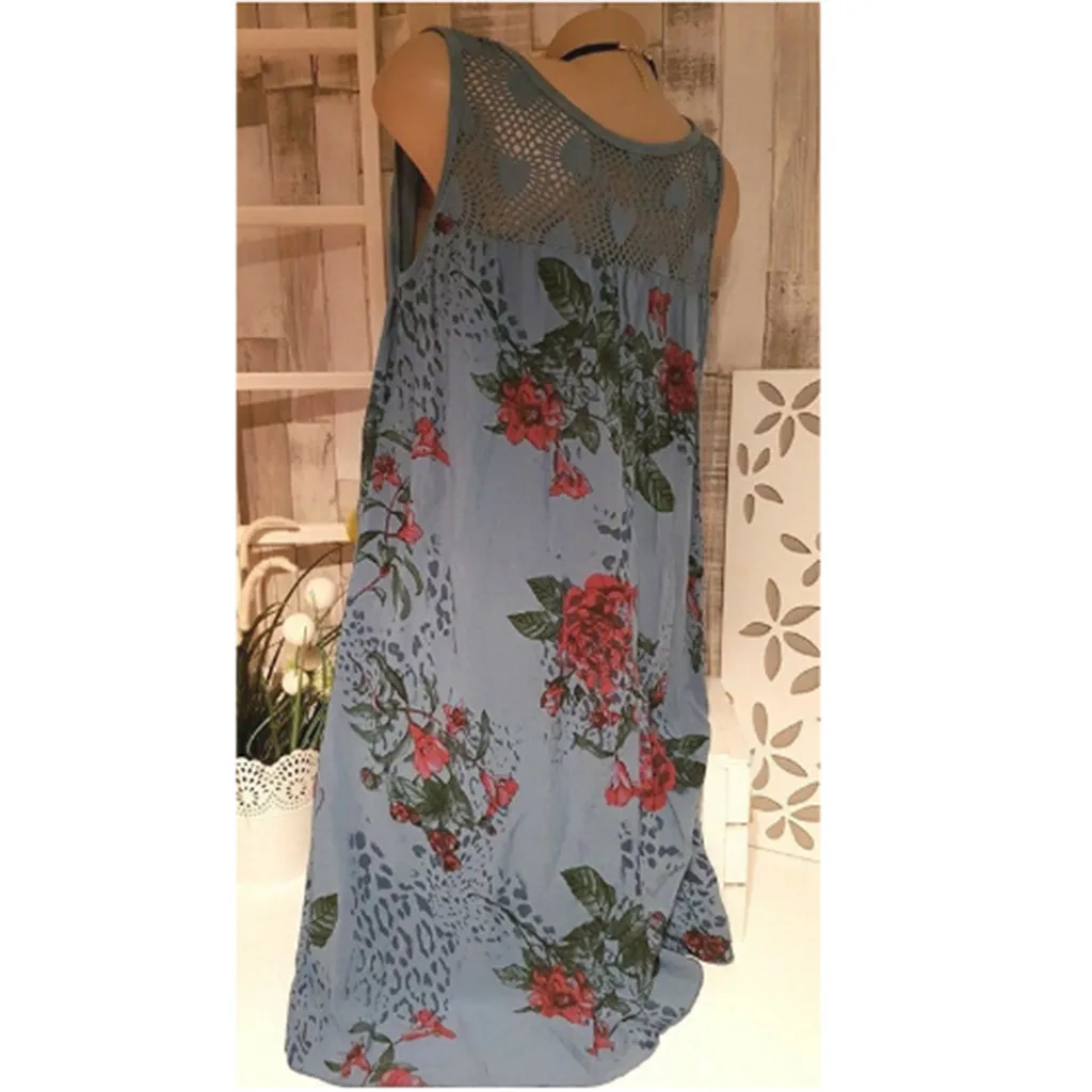 

Women Plus Size Sleeveless Top Embroidery Hollow Out Lace Summer Tops T shirt For Women Clothing