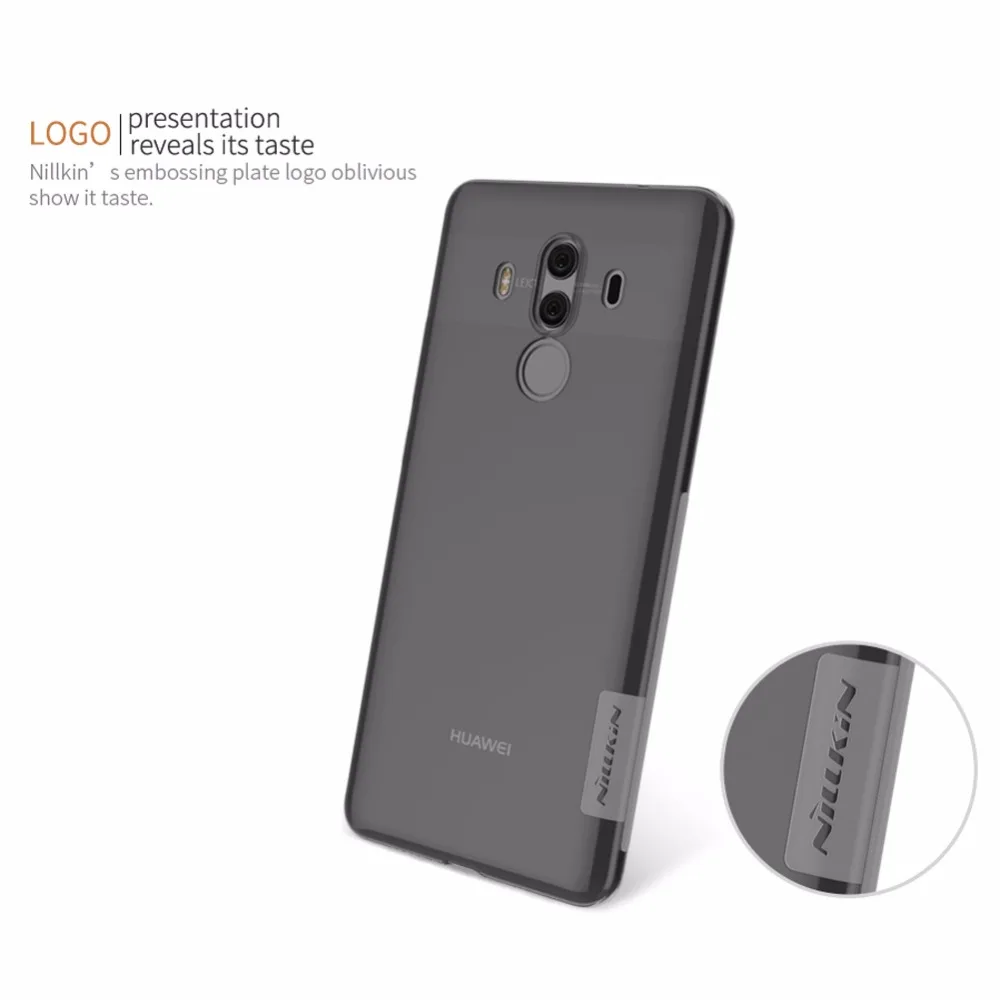 Mate 10 pro чехол Nillkin натуральный прозрачный мягкий кремний TPU Защитный для huawei mate