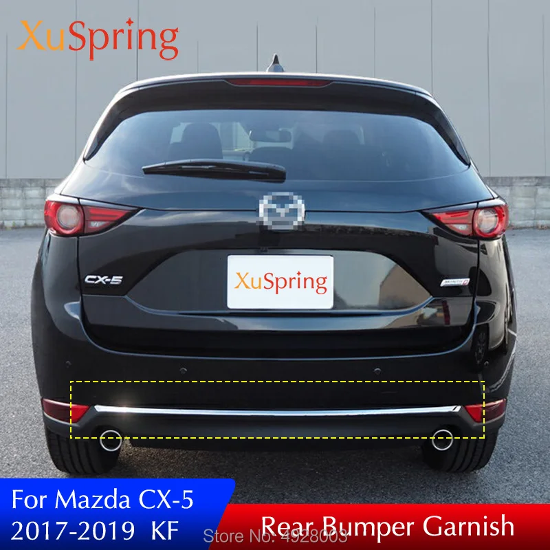 Для Mazda CX-5 CX5 KF Автомобильная задняя дверь Нижняя хромированная отделка задний бампер полоски наклейки покрытие аксессуары для укладки