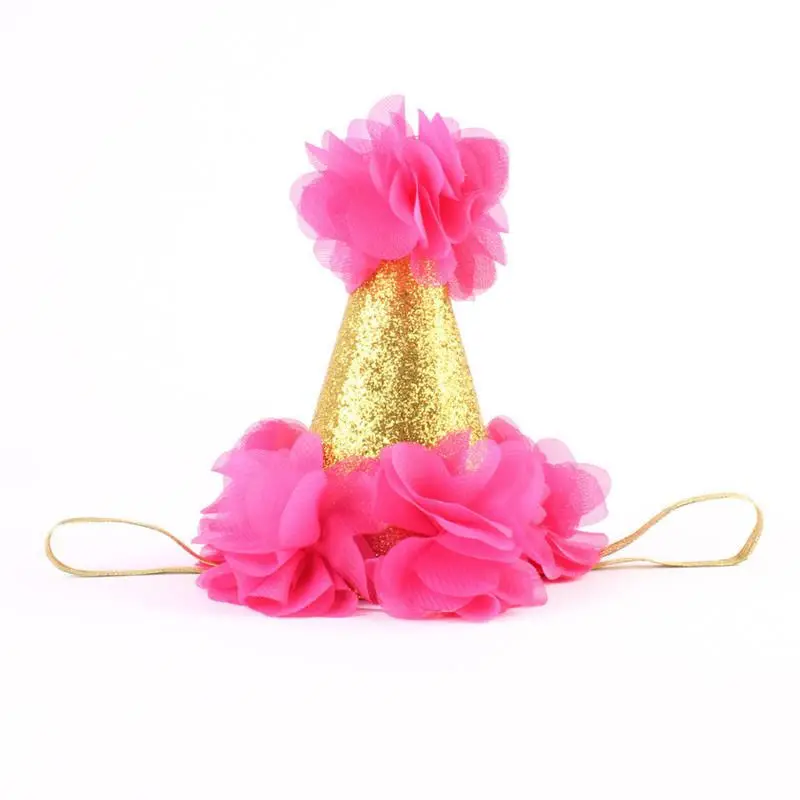 Мини-повязка на голову блестящая золотая корона с милыми цветами Тонкая Повязка