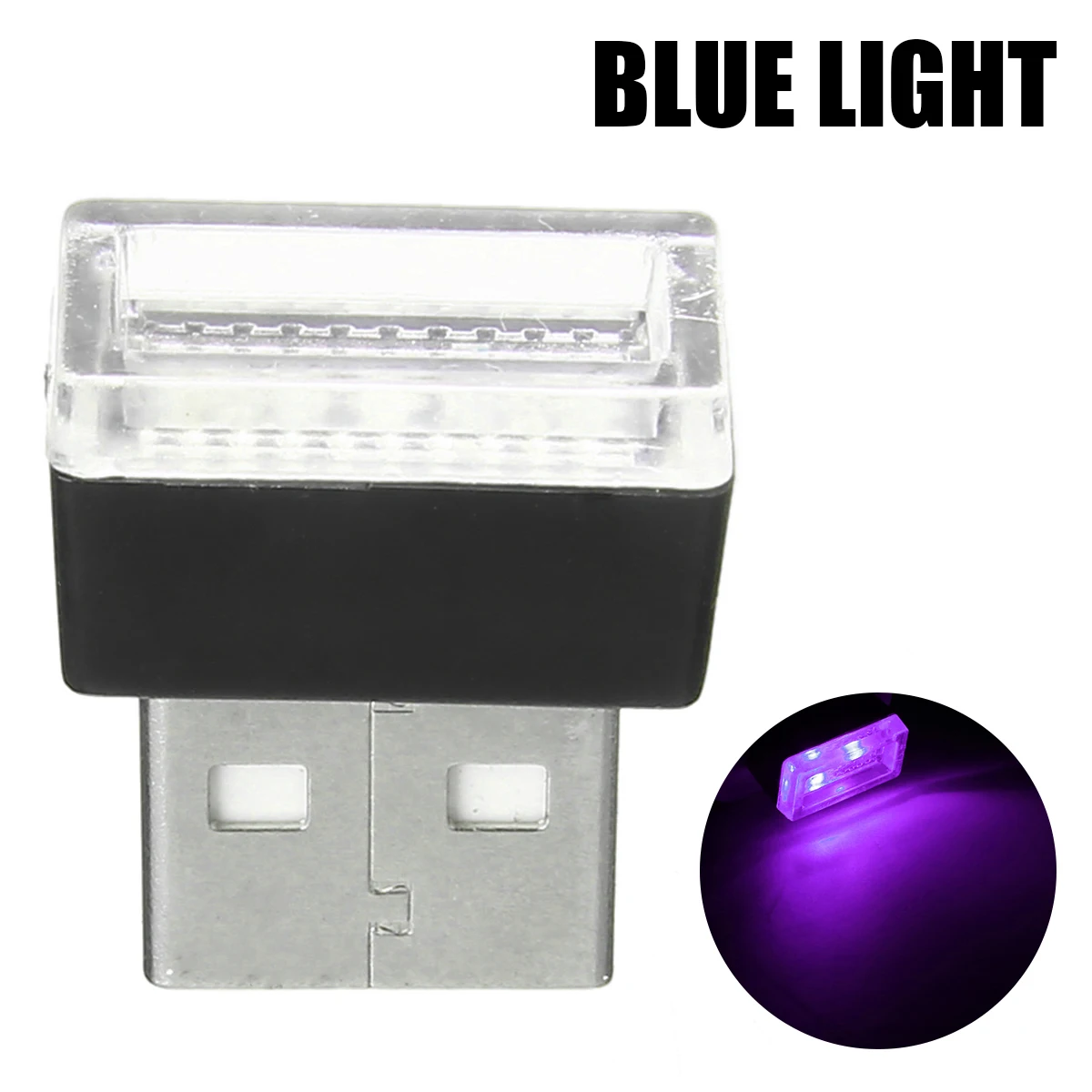 Purple 1 шт. мини USB светодиодный светильник для салона автомобиля неоновая атмосферная лампа красный фиолетовый белый синий цвет - Испускаемый цвет: Purple