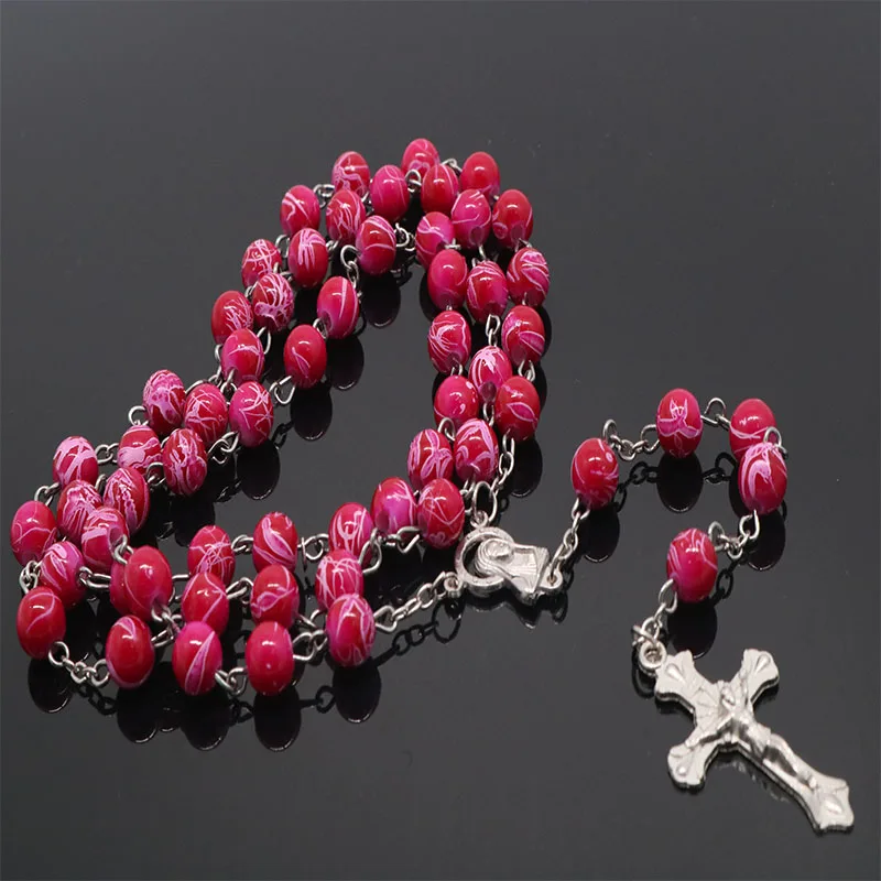 8 мм Круглый жемчужный цвет Римский крест и святое место украшения религиозная