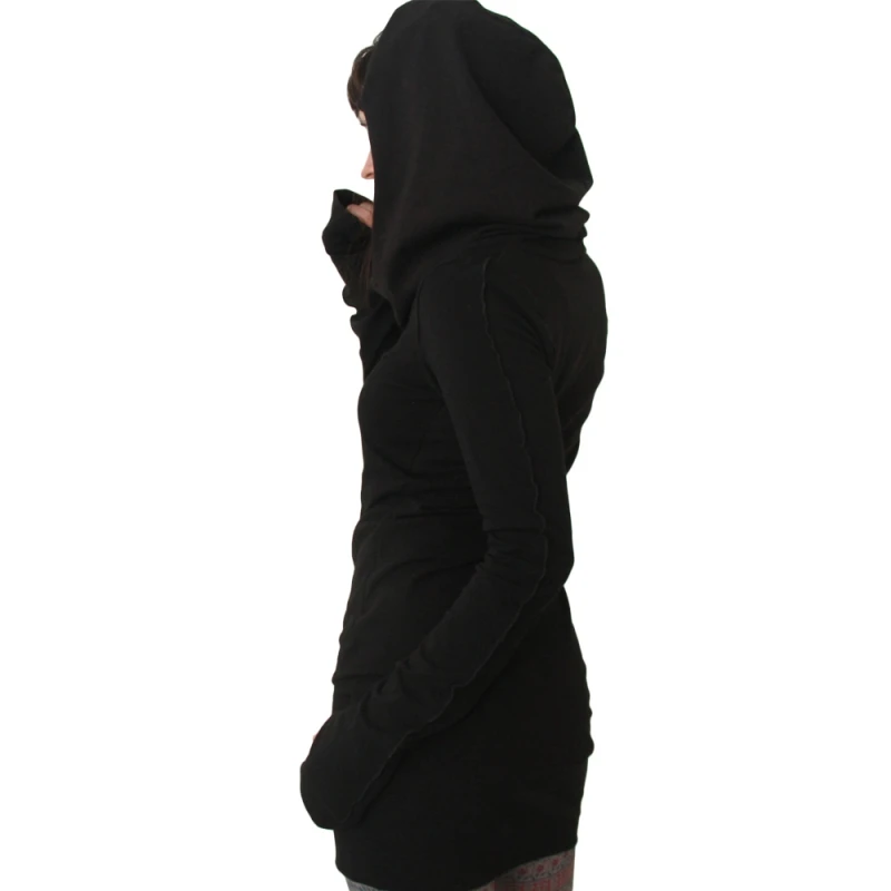 Новинка большие размеры 3XL 4XL осеннее платье для женщин Платья С Капюшоном 2017 года