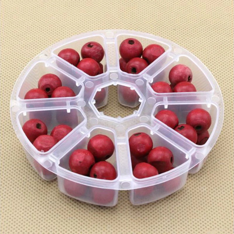 Круглая прозрачная 8 сетка пластиковая коробка для хранения многофункциональная