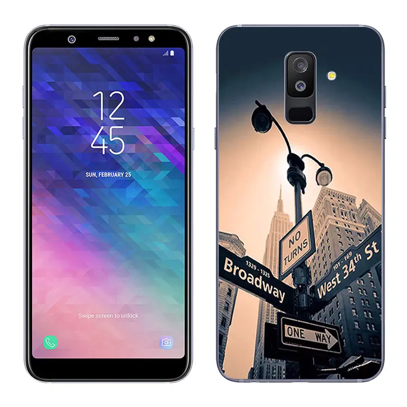Чехол для телефона Samsung Galaxy A6 + (2018) прозрачные гелевые Чехлы модные окрашенные 6 0