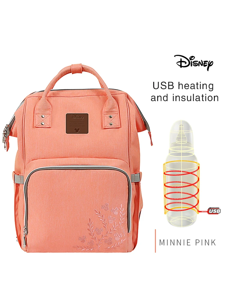 Disney Oxford USB обновленная версия теплоизоляционная сумка высокой емкости Детские бутылочки для кормления сумки для подгузников изоляционные сумки