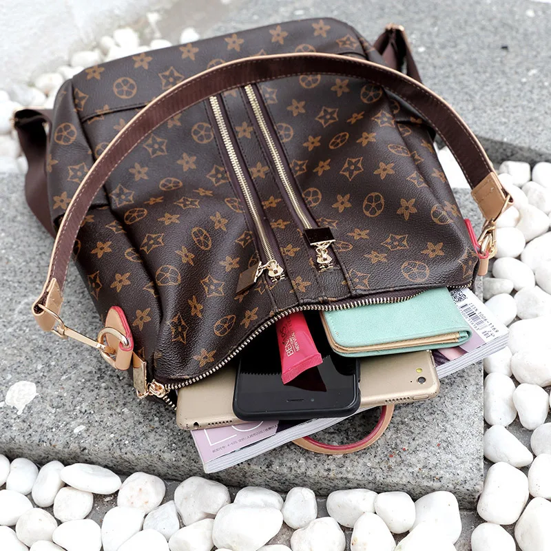New backpack female 2018 casual wild fashion shoulder bag printing simple and portable double travel | Багаж и сумки