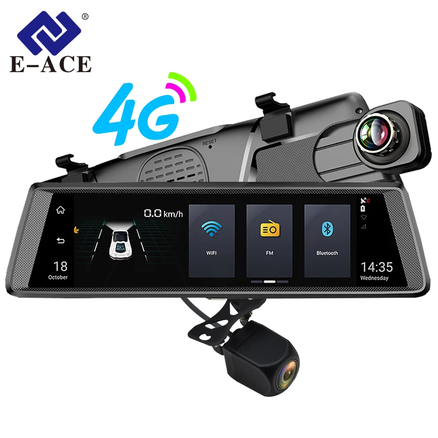 E ACE 4G камера заднего вида Камера 10 дюймов Android Двойной объектив Full HD 1080 P ADAS видео