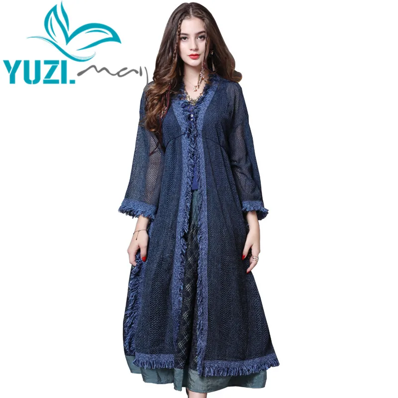 Женский свитер 2018 Yuzi.may Boho Новый кардиган женский с V-образным вырезом и