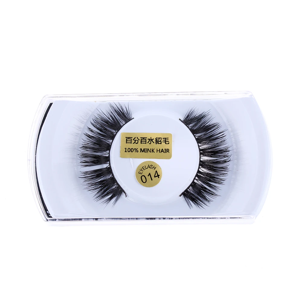 1 пара 100% настоящие норковые натуральные толстые накладные ресницы для макияжа