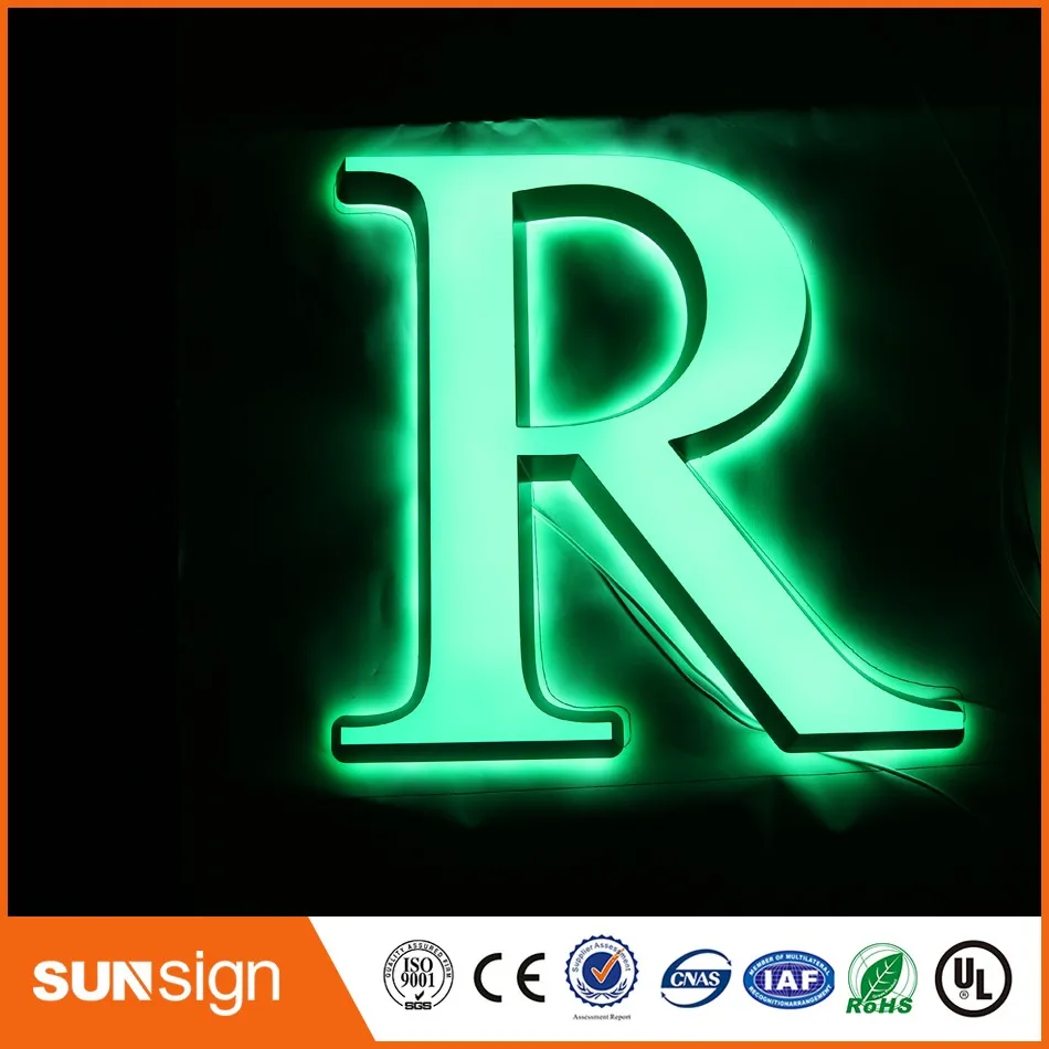 Custom storefront advertising LED sign acrylic led letter