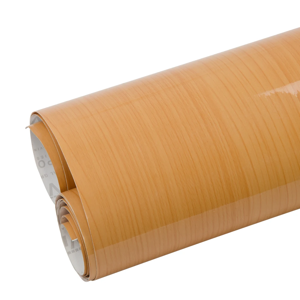 SUNICE High Glossy self-adhesive wallpaper wood grain furniture renovation wallpaper waterproof Auto interior Decor 1.24m x 3m
