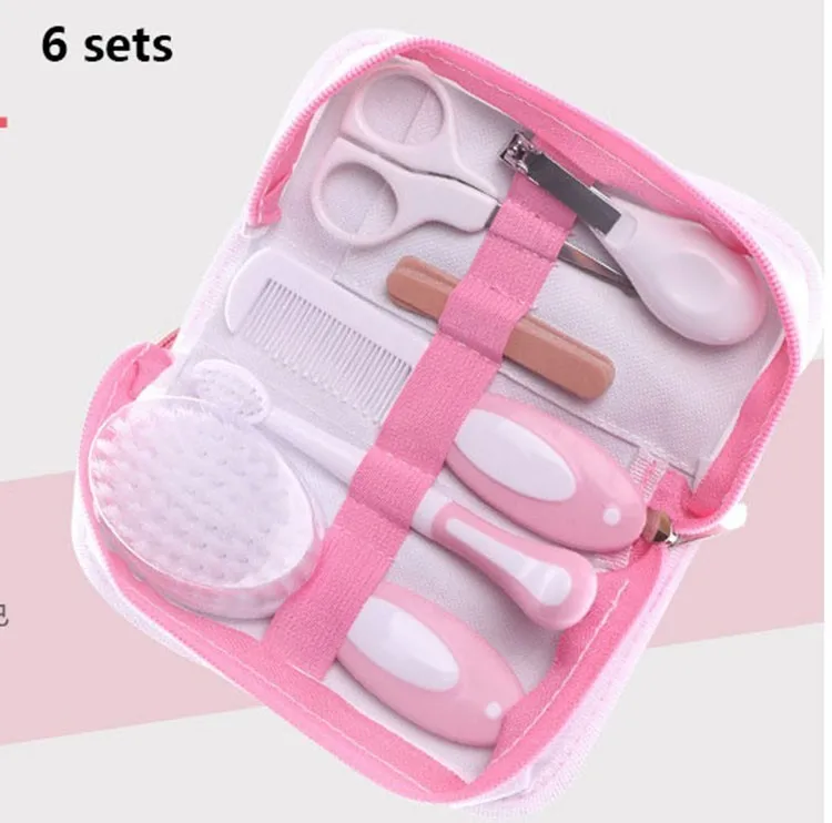 6 sets pink Уход за младенцем, набор для ухода за ногтями, ножницы для ухода за ногтями, набор для кормления, носовой аспиратор, набор для ухода за младенцем, ножницы для ногтей, товары для матери и ребенка - Цвет: 6 sets pink