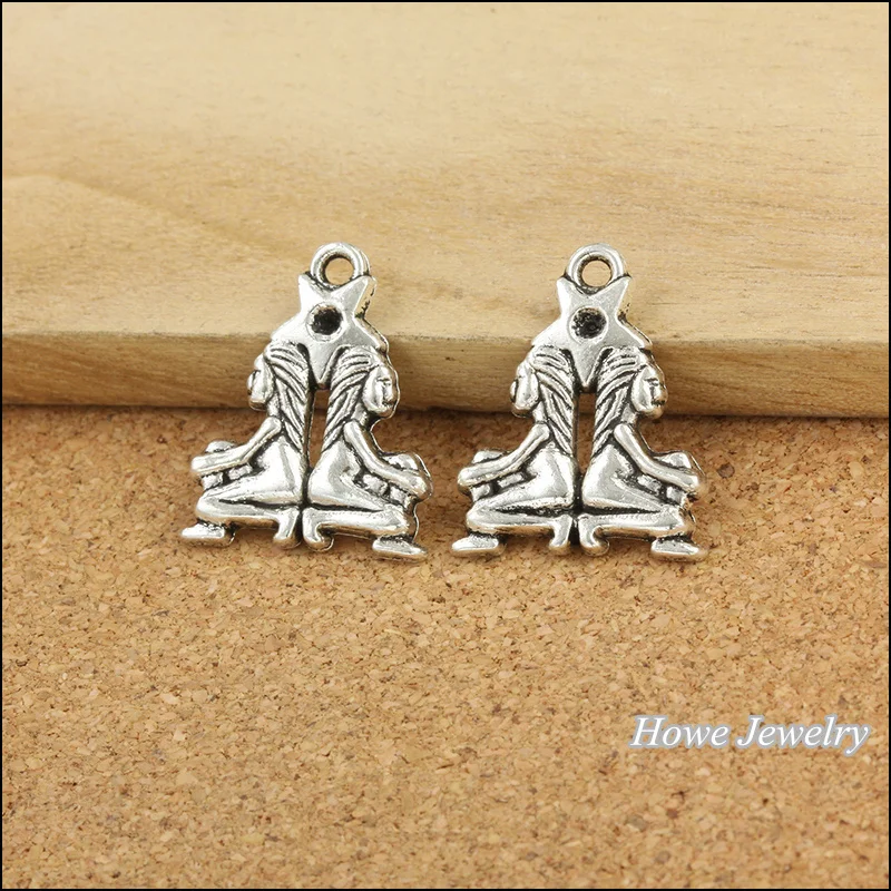 70 шт. модное ожерелье с изображением созвездия близнецов кулон из тибетского