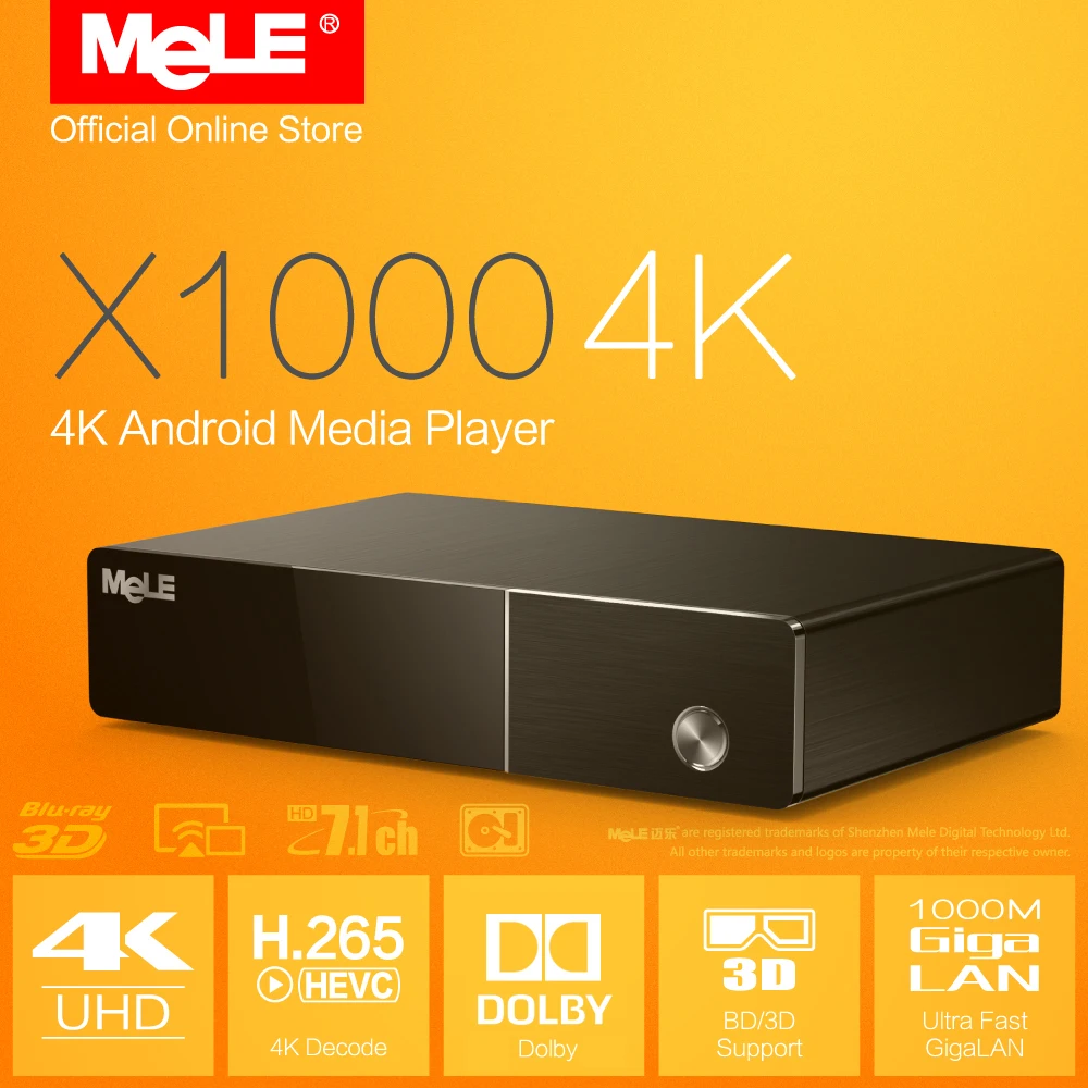 MeLE X1000 4K Android Mini PC TV Box HDMI Media Player Realtek RTD1195 1GB 8GB WiFi 1000Mbps Ethernet Dolby Kodi | Компьютеры и офис