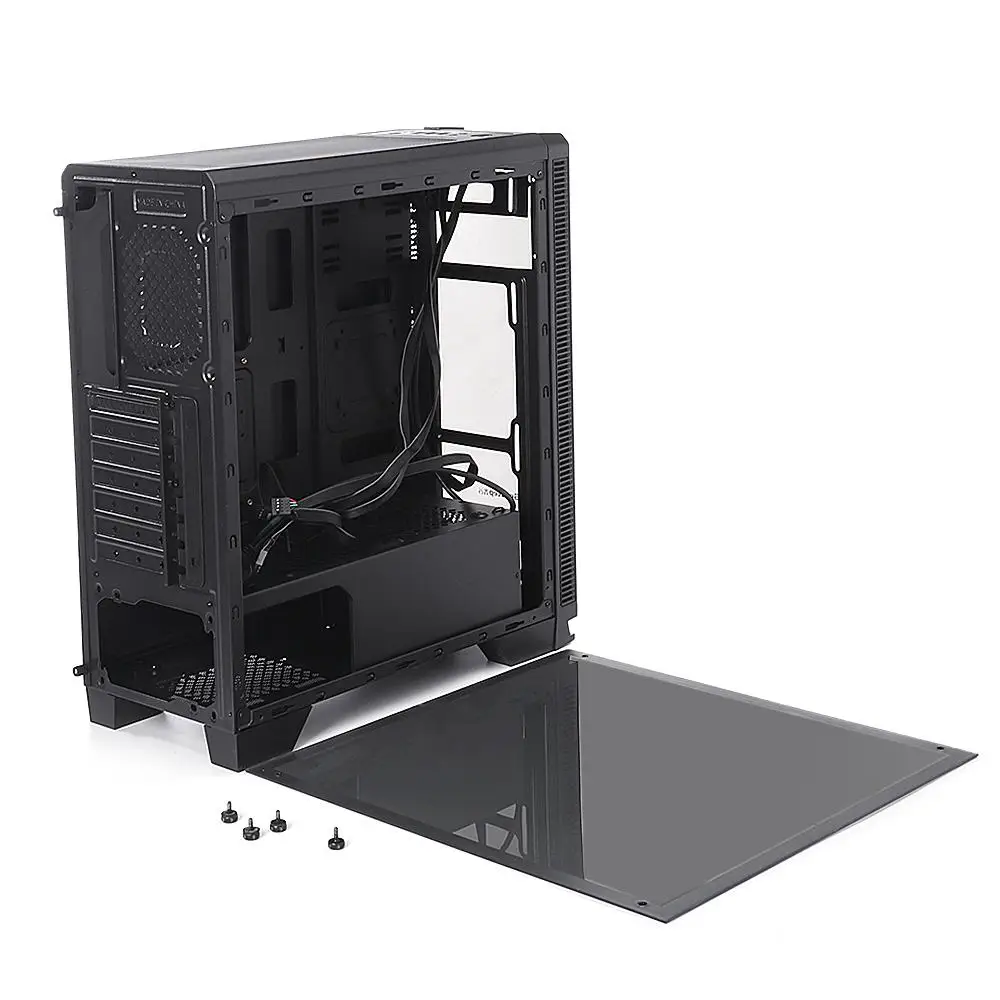 USB 3,0 порт игровой RGB закаленное башня компьютерный чехол PC ATX M-ATX ITX Mid водяное охлаждение пылезащитный бесшумный компьютер компоненты черный