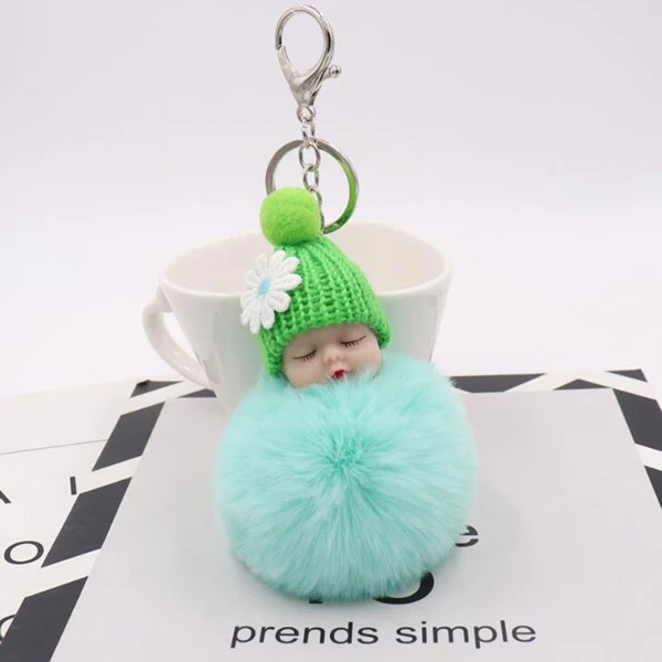 12 шт./лот Baby Shower вечерние сувениры для гостей милые спящие Детские брелоки персонализированный подарок на день рождения для свадьбы сувенир - Цвет: 12