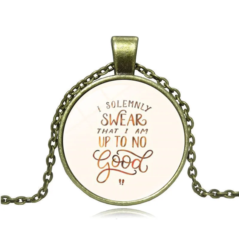 I Solemnly Swear That Am Up To No Good Time Series Necklace Jewelry Pendant Small Gifts for Men and Women | Украшения и